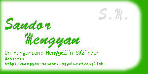 sandor mengyan business card